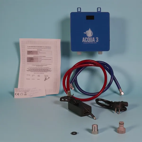 Acqua3 ozonwater-toestel met aansluitslangen, adapter en accessoires